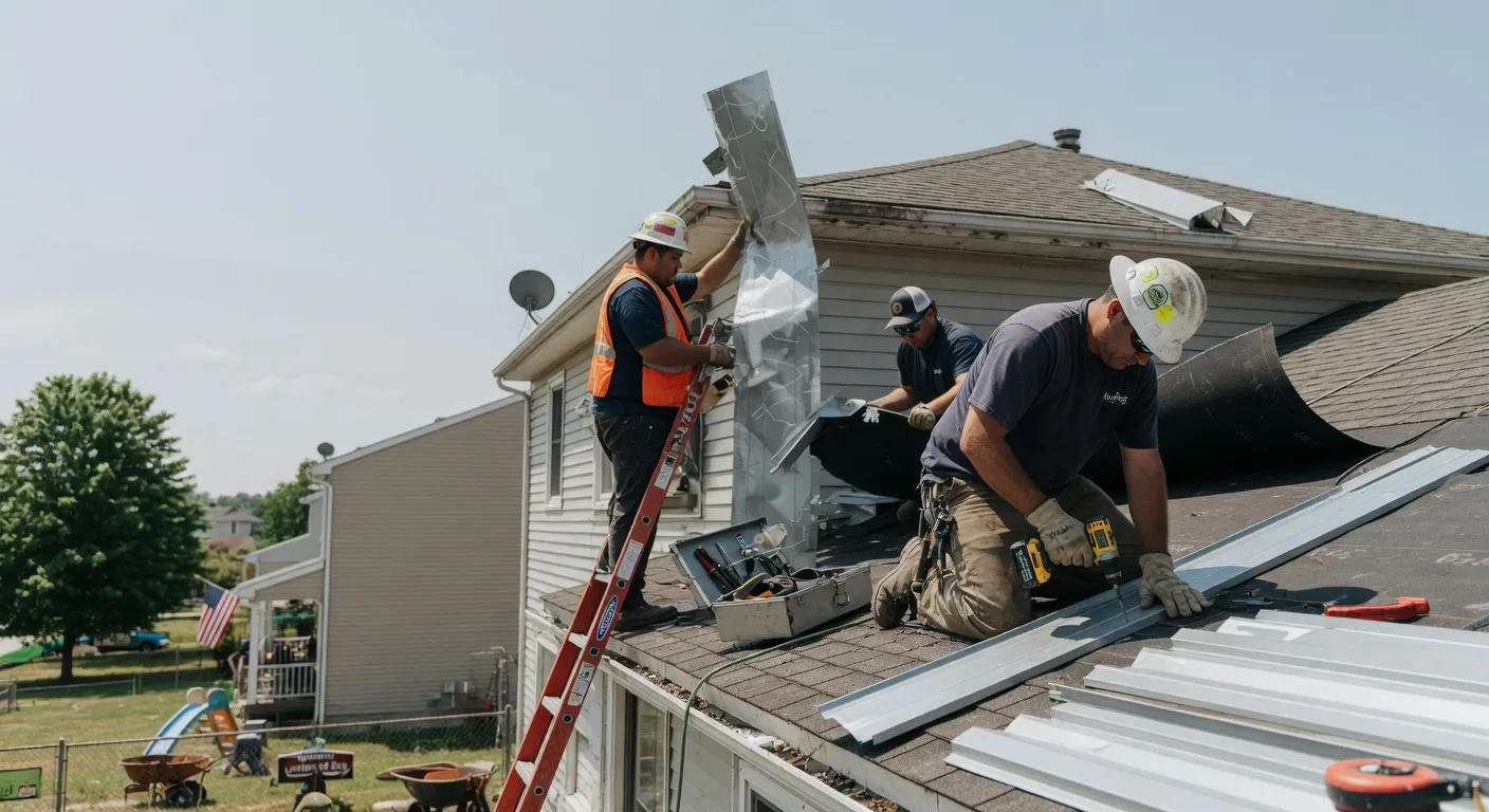 Storm Damage Metal Roof Repair in Story City, IA